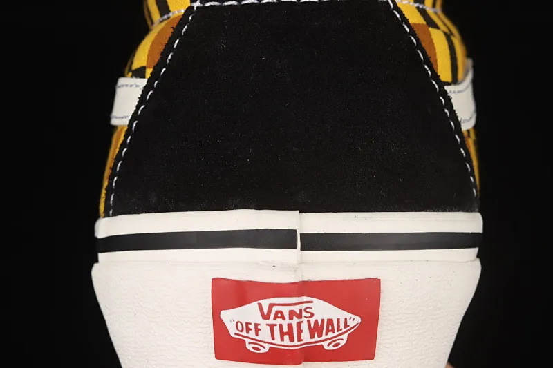 All categories Vans Vans series Vans Mid Vans China Special offer Vans Sk8-Mid Vans black blue orange plaid color mid-top casual sneakers VN0A3WM3SW1
